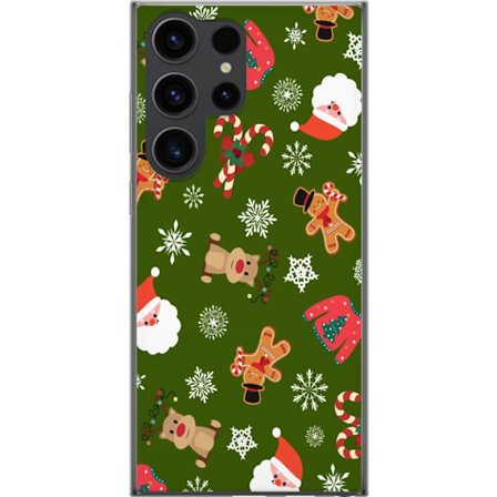 Kompatibelt Mobildeksel til Samsung Galaxy S24 Ultra Grønt Julemønster
