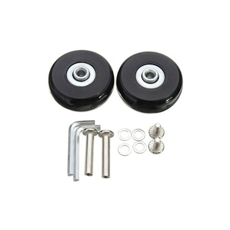 Holdbare Støjsvage Gummi Universal Kuffert Hjul 70mm x 24mm, 2-Delt Udskiftningssæt