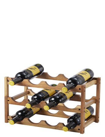 Dorre Wine Rack 12 Bottles Varo - Brown - H28CM