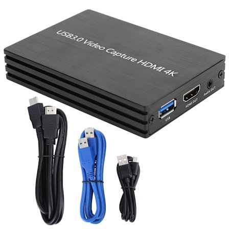 S300 4K HDMI Capture Card USB 3.0 DriverFree Game Live Microphone 1080P HD Loop Video Recording Box