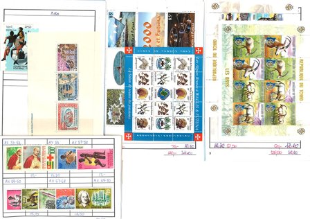 Franske Kolonier - Dubletpakke med ufyldte udvalgshæfter - Postfrisk og/eller stemplet