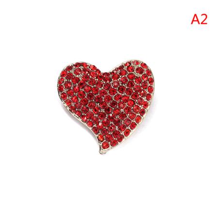 Rhinestone Love Heart Broscher För Lady Classic Party Office Br