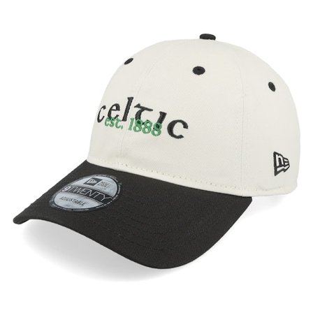 New Era - Beige unconstructed Keps - Contrast Visor 9TWENTY Celtic Ivory/black Dad Cap @ Hatstore