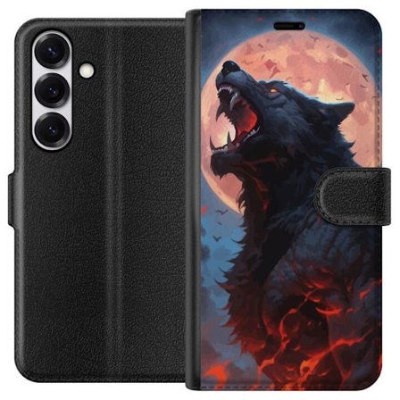 Plånboksfodral till Samsung Galaxy S25 med Ylande varg