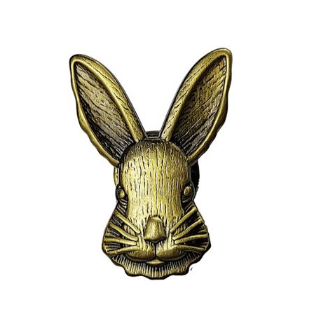 2 stk. Kanin dørhåndtak i jern Kanin kommode knotter Antik vintage skuffeknapp Kjøkken skap dørhåndtak Håndtak for hjem Kjøkkendekorasjon Ornament