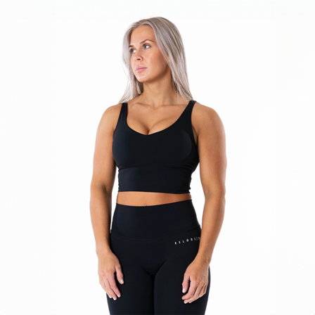 Relode Core V-hals Linne Svart