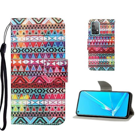 Wonderland Samsung Galaxy A52 5G flip kuoret - Värikäs Kuvio