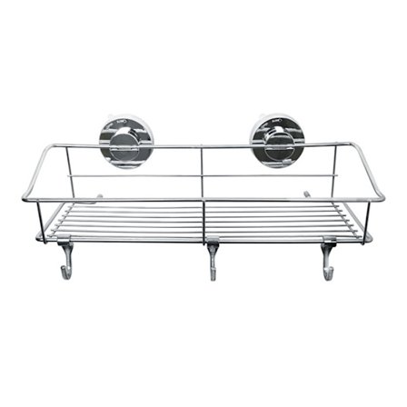 Punch-fri Opbevaringshylde med Sugekop, Badeværelseshylde, Vægmonteret Badeværelsesorganisator, Bruseorganisator, Hængende, Nem Installation