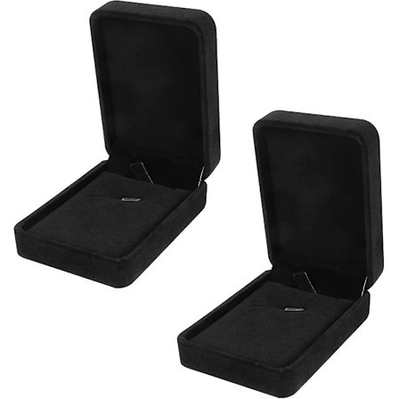 2-pakks Lmell halskjedeboks, kjede smykke arrangør halskjede display