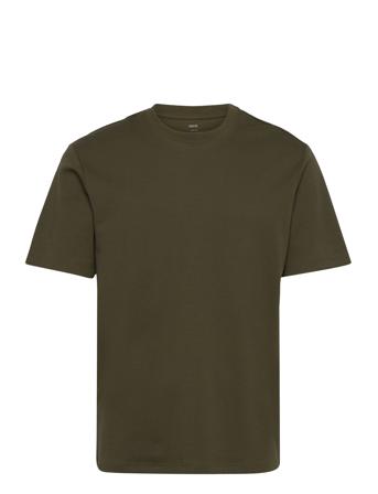 Breathable Cotton T-Shirt T-shirts Short-sleeved Kakigrønn Mango*Betinget Tilbud