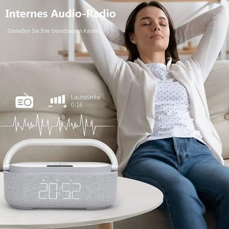 Digitaalinen radioherätyskello langattomalla laturilla Älykäs herätyskello