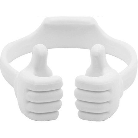 Tommel opp Mobiltelefonstativ, Nettbrettholder for skrivebord Smartphone Mobiltelefon Nettbrett [DB] Hvit