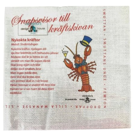 Servetter Kräftskiva Snapsvisor