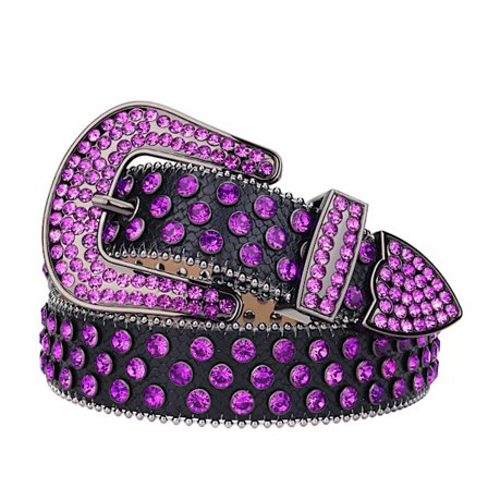 Fashion Handmade Rhinestone Belts For Women Men Leather Diamond Crystal Bling Strap Studded Y2K Cowgirl Cowboy Jeans Waistband