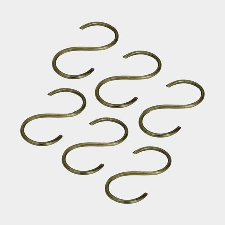 S-Haken Strömshaga, 5 x 11 cm, Messing, 6er-Pack - Boot