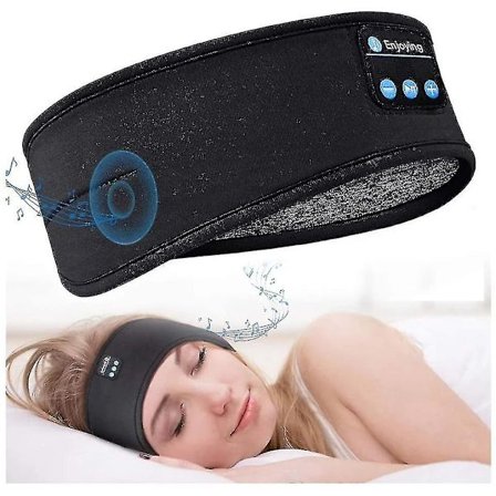 3 i 1 Bluetooth sovehovedtelefoner sportshovedbånd tynd blød elastisk behagelig trådløs musikhovedtelefoner side sove øjenmaske