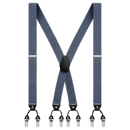 Vexel | Bretelle larghe grigio fumo a clip con retro a X for Men