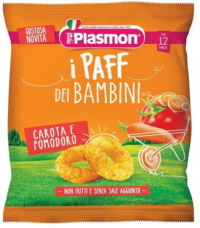Plasmon Dry Snack Paff Carota E Pomodoro 12M+15g