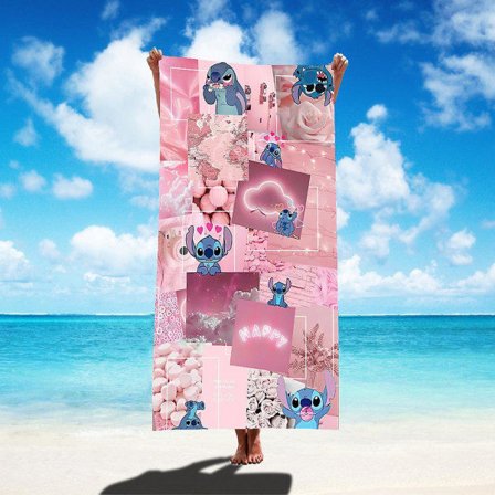 1. 75x150cm Disney Lilo & Stitch Strandhåndkle Mykt Absorberende Badehåndkle Barn Gutter Jenter Pool Party Gave Mikrofiber Badehåndkle 21 75X150cm