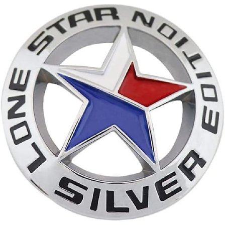 Lone Star Silver Edition Texas Dekal Longhorn Merke Universal Klistremerke Passer Chevy Silverado Suburban Tahoe Gmc Sierra Ford F150 Ranger F-150 
