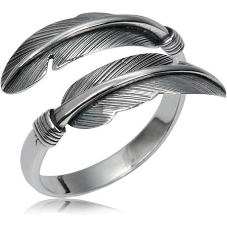 Dame Åben Fjerring, Justerbar S925 Sterling Sølv Twist Spiral Wrap Punk Gotisk Ring Smykker til Kvinder