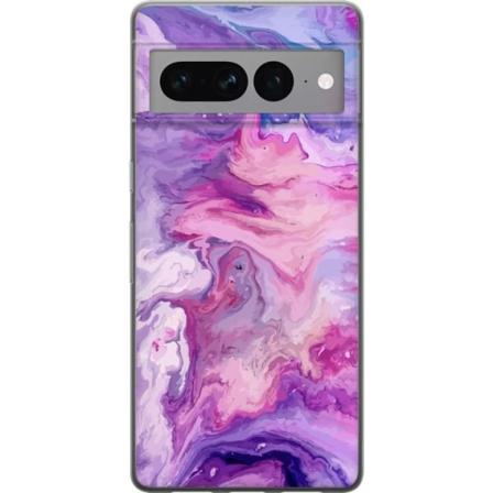 Google Pixel 7 Pro Gjennomsiktig deksel Marmor Lilla