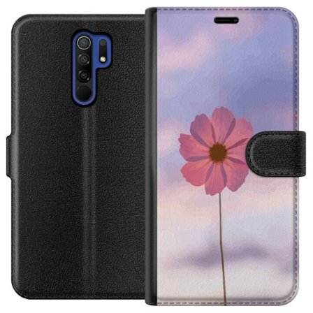 Plånboksfodral till Xiaomi Redmi 9 med Rosa blomma