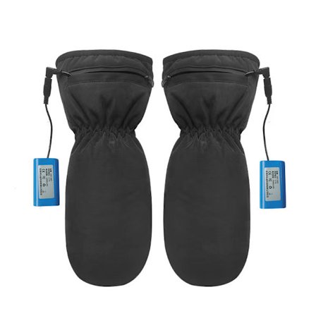 INF Varmehandsker med lynlås, genopladeligt batteri 12 timers batterilevetid