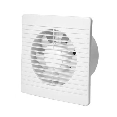 150mm 18W 320m/h Udsugningsventilator med tilbageslagsventil og kædeafbryder, w