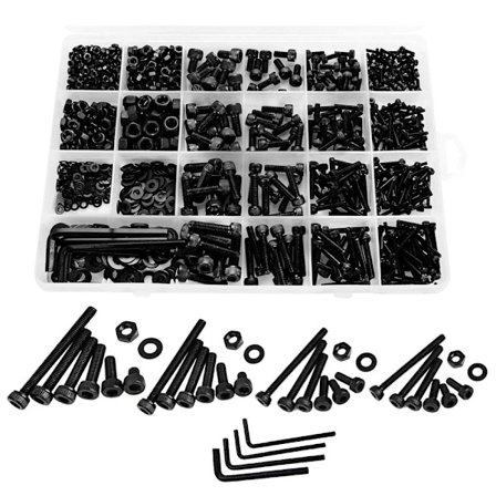 1060 STK metrisk skruesortiment Maskinskruer, møtrikker og bolte