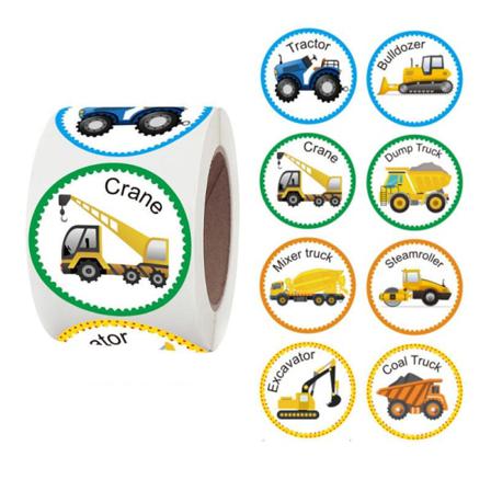 500st Stickers Klistermärken - Fordon Motiv - Cartoon Multifärg