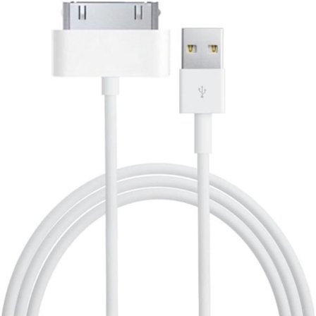 USB-kabel [Kompatibel med iPad 1 - 2 - 3] Vit laddare 1 meter [Phonillico ]
