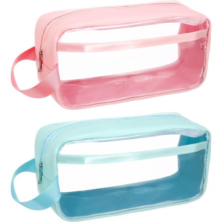 stk. Klar Penalhus, Penalhus til Prøver, Vandtæt Penalhus PVC Gennemsigtig Opbevaringspose til Kontorartikler, Kosmetik [BR]