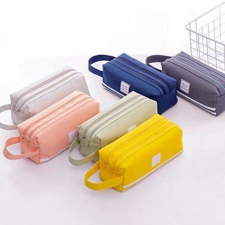 School Canvas Case Trousse Stor kapacitet Box