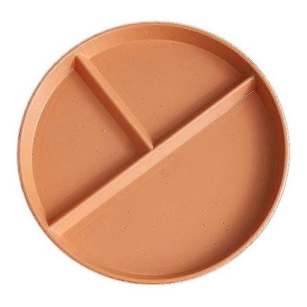 RY-0135 23cm Delad Tallrik Portionskontroll 3 Fack Diet Tallrik Vetestrå (BPA-fri, Ingen -Sy