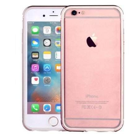 COMMA Aluminium Bumper med TPU Skal till Apple iPhone 6(S) Plus - Rose Gold