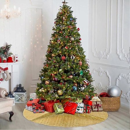 Joulukuusipöytä, 36 tuuman helmiäinen joulukuusipöytä puun kimallukseen, joulukuusimatto jouluun