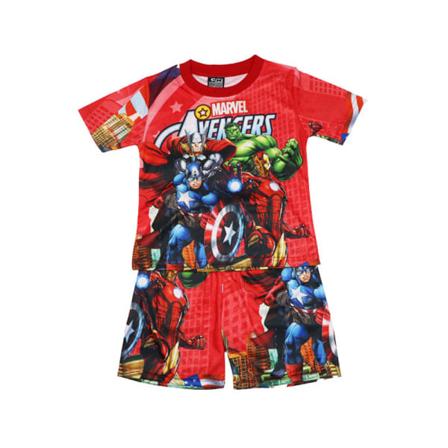 Marvels Avengers Set Barn Pojkar T-shirt Shorts Nattkläder Röd 7-8 år EU 122-128