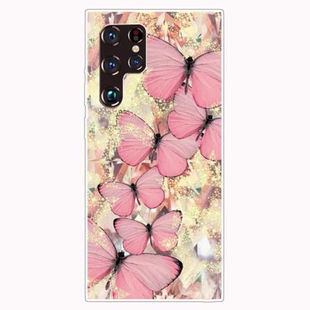 Målat Transparent Case -fodral För Samaung Galaxy S22 Ultra 5g