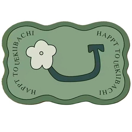 Bademåtte, Attraktivt blomstermønster og farvedesign, skridsikkert design for sikkerhed, blødt kiselgurmateriale for komfort til fødderne, god 