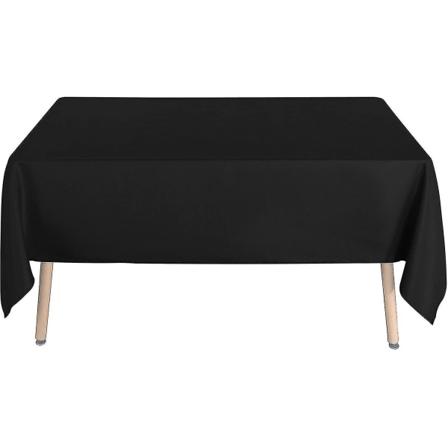 140x200 cm Tahran kestävä, ryppyynkestävä ja pestävä pöytäliina, musta