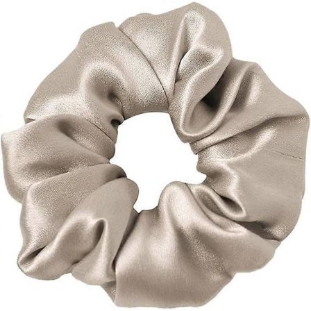 100% Silke Hår Elastiska Band Kvinna Flicka Hår Elastisk Ren Silke Stor Hår Scrunchie Bistre Silke