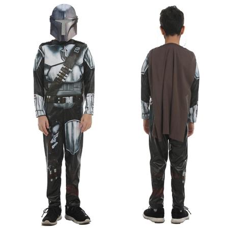 Star Wars The Mandalorian Cosplay -asu puku lapsille pojille haalari viitalla naamio juhla naamiaisasu puvut 9-10 Years