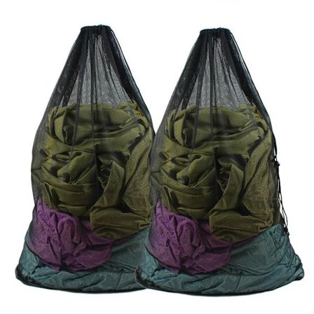 2/4-pak Store Vasketøjsposer i Mesh, 60x90 cm, Vaskenet til Vaskemaskine, Perfekt til Rejser og Studenterbolig_TF_TF