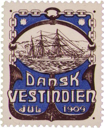 Dansk Vestindien - Julemærke 1909 postfrisk