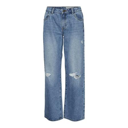 Noisy May, Wide Jeans Blauw, Dames, Maat:W31 L32
