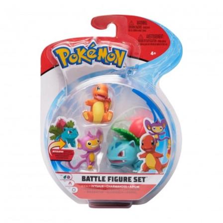 Pokemon Battle Figur Charmander, Aipom og Ivysaur