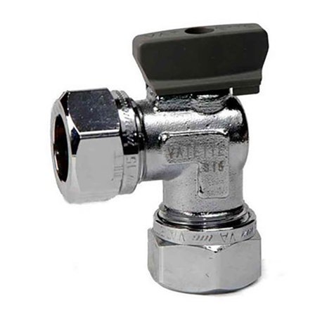 Vatette FG074050005 Kuulasulkuventtiili kulma kahvalla, kroomi, CU-CU, 15 m, Asennus