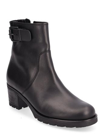 Ankle Boot Shoes Boots Ankle Boots Ankle Boot - Heel Svart Gabor*Betinget Tilbud
