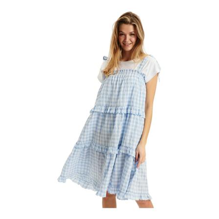 Nümph Kjole Blå, Dame, Størrelse: 2XL